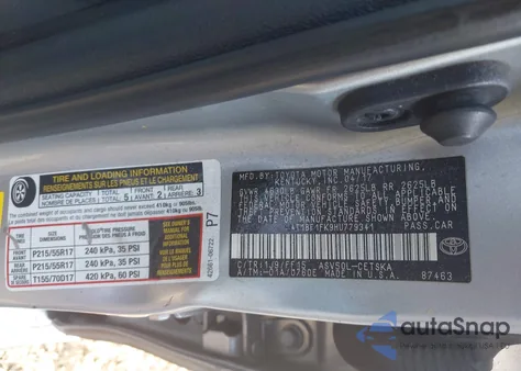 2017 Toyota Camry Se из США, поврежденный, VIN 4T1BF1FK9HU779341